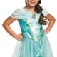 thumbnail image 2 of Disfraz clásico de princesa Jasmine de Disney, tamaño pequeño, color verde azulado, 2 of 5
