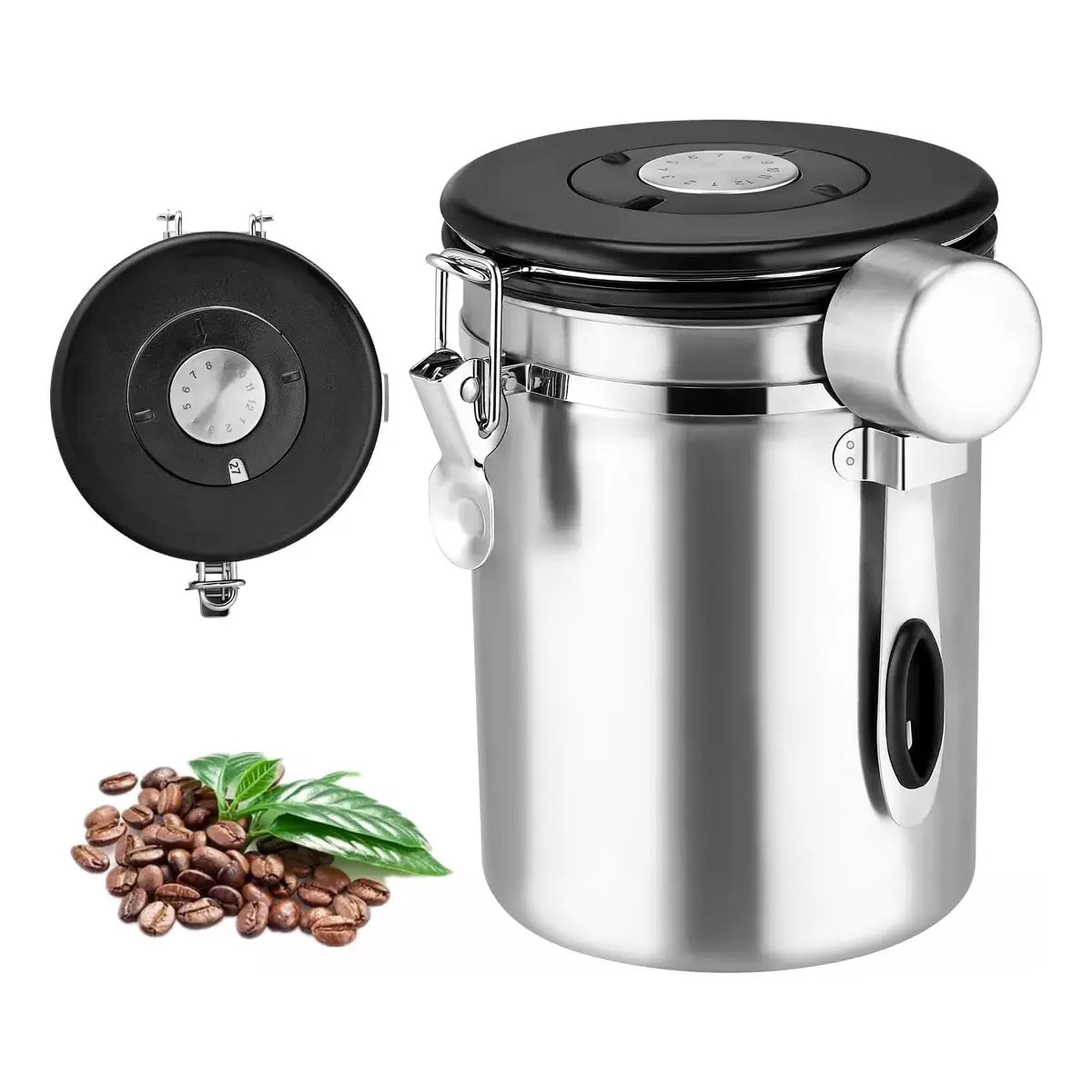 Genérica - Lata De Café Contenedor De Alimentos Sellado 1.5 L Acero Inoxidable 304