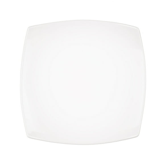 Set De 6 Platos De Porcelana Cuadrados Blancos 24 Cm Star