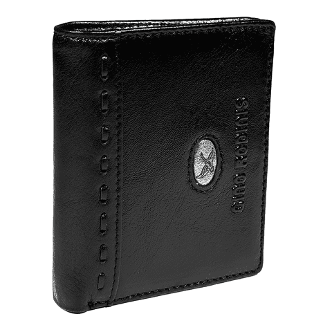 Gino Rodinis - Billetera De Cuero Hombre Stefano 663 Negro