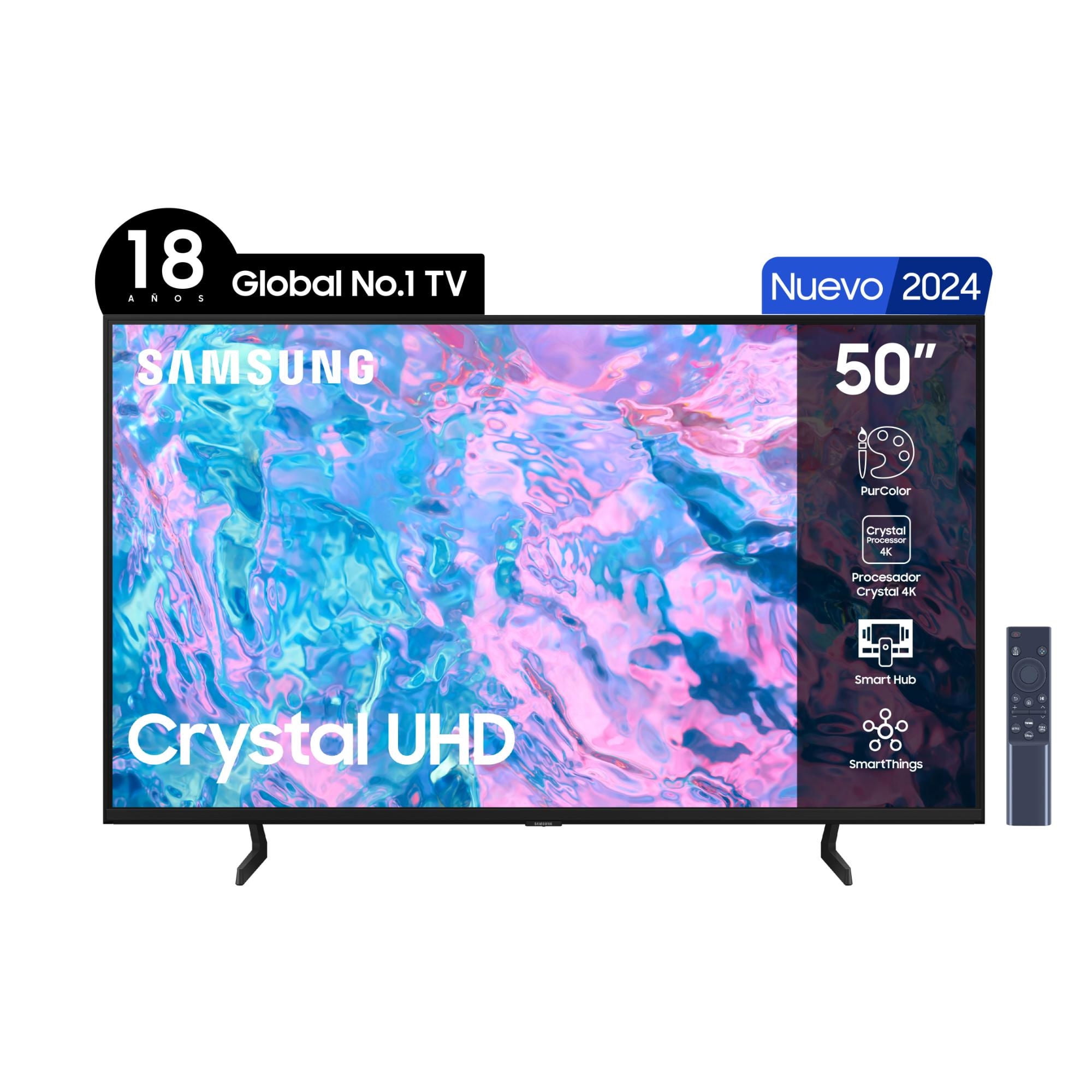 Televisor 50"" Led 4K Uhd Un50Cu7090Gxzs Smart Tv Samsung