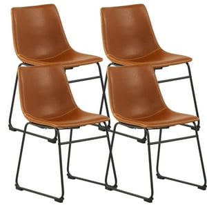 Pandalino - Pack 4 Sillas Comedor Toscana | Eco Cuero Terracota | Diseño Elegante Cafe