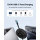thumbnail image 2 of Cable USB C Baseus de 100 W, 2 unidades, 2 m, retráctil para iPhone, 2 of 7