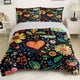 thumbnail image 1 of Colorful Floral And Heart Pattern bedding Includes One Duvet Cover And Two Pillowcases Without Filling for Bedroom Hotel Guesthouse And Dormitory Use Vibrant De, 1 of 1