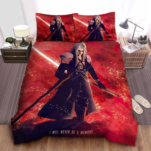 Final Fantasy Sephiroth Quilt Duvet Cover Set Double Soft Children Bedspread3-Piece Bedding Set