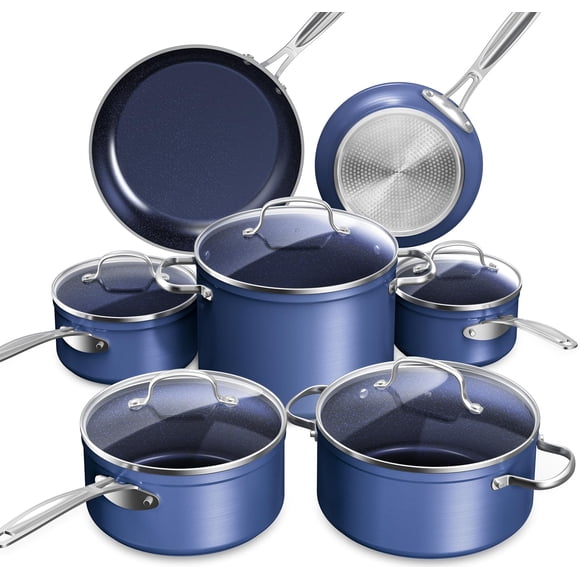Set de utensilios de cocina Nuwave Healthy Duralon Blue Ceramic Antiadherente