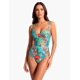 thumbnail image 1 of Traje de baño reductor estampado verde Talla XL, 1 of 3