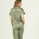 thumbnail image 3 of Pijama de Mujer Roma Pantalon Manga Corta Verde, 3 of 5