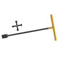 Ioensy - Llave De Medidor De Agua Válvulas De Bordillo Subterráneas Llave De Cierre 17 Pulgadas Amarillo