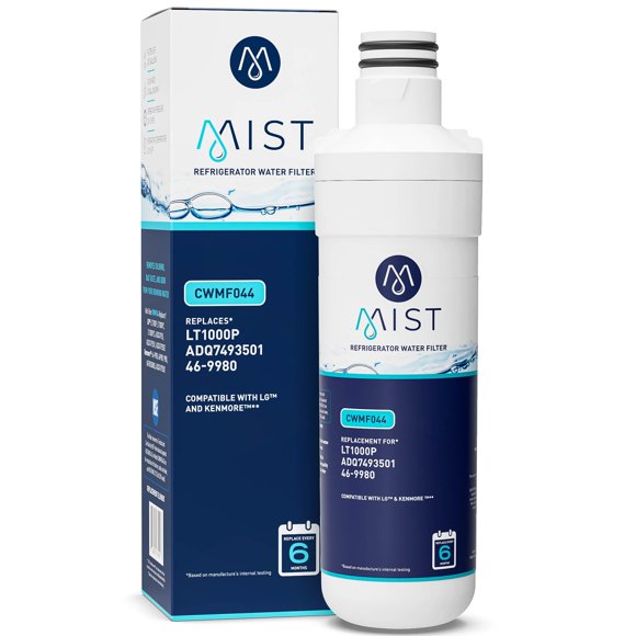 Filtro de agua Mist ADQ74793501 para LG LT1000P, paquete de 1 unidad