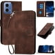 thumbnail image 1 of Funda Flip Premium Fibra de Carbono para Motorola MOTO G45 con Soporte y Cierre Marrón, 1 of 6