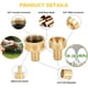 thumbnail image 4 of Kit de reparación de mangueras de jardín de 4 juegos, kit de accesorios de reparación de mangueras de agua de latón macizo, conector hembra-macho para manguera de agua, con 8 abrazaderas de acero inox, 4 of 7