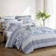 thumbnail image 2 of Juego de Ropa de Cama Levtex Home King Algodón Rayas Azul Gris, 2 of 7