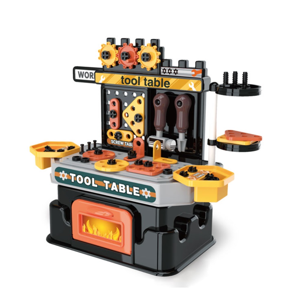 Spacezat - Mini Mesa De Herramientas De Juguete Con 57 Accesorios