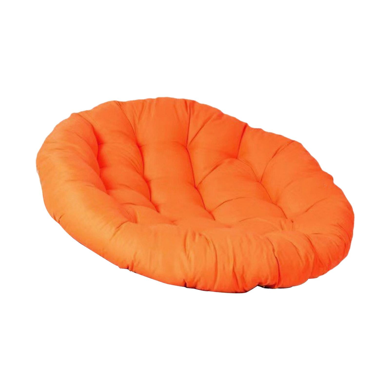 Magideal - Cojín Para Asiento De Exterior, Cojín Para Silla Colgante, Cojín De Suelo Redondo Portátil De 50cm, Cojín De Ratán Para Silla Columpio Y Sala De Estar Naranja