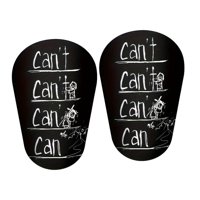 Magideal - 1 Par De Mini Espinilleras De Fútbol, Equipo De Protección, Accesorios Protectores, Equipo Pequeño, Espinilleras De Entrenamiento De Fútbol Para Niños Letras Blancas Y Negras