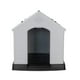 thumbnail image 2 of Casa Para Mascotas Perros Pequeña PVC 72x14x67Cm Gris, 2 of 6