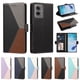thumbnail image 5 of Cartera Plegable para Motorola Moto G55, PU Tricolor con Ranuras, Negro, 5 of 6