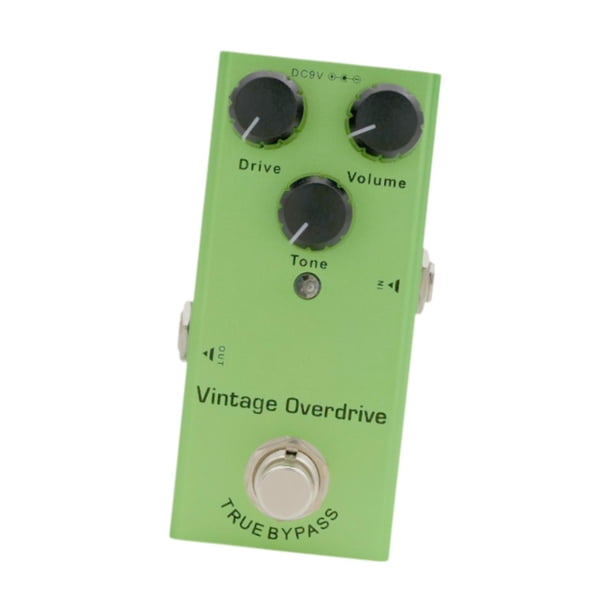 Pedal de efectos para guitarra eléctrica, accesorio para instrumentos musicales, mini pedal para guitarra, ideal para estudio, práctica, espectáculos Overdrive vintage