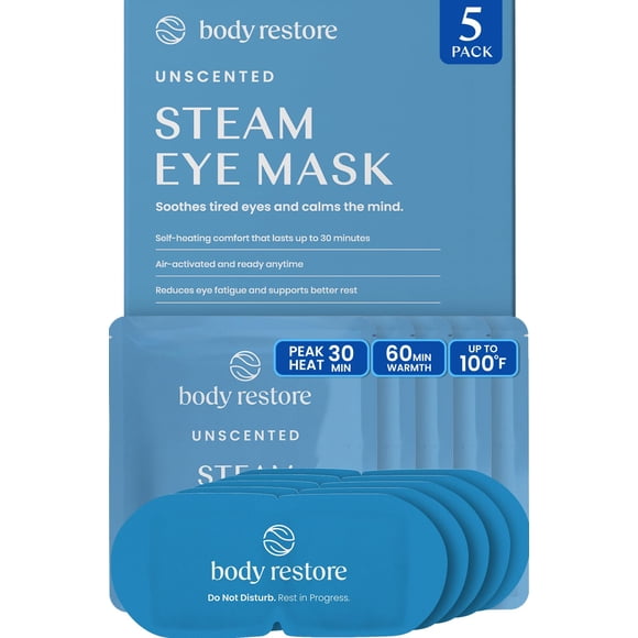 Antifaz Térmico para Ojos Body Restore Sin Aroma - Pack de 5