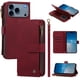 thumbnail image 1 of Funda Cartera iPhone 18 Pro Max con Ranuras y Cierre Magnético, Rojo, 1 of 6