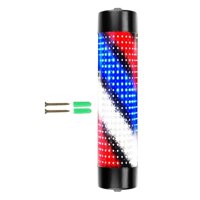 Magideal - Luz Giratoria Impermeable Para Poste De Peluquería, Iluminación Empotrada Para Peluquería, Lámpara De Señalización, Luces De Rayas Led Impermeables Pa 15Cmx65Cm Negro