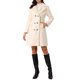 thumbnail image 2 of Abrigo con solapa de piel sintética INSPIRE CHIC para mujer, moda de invierno, abrigos cálidos de doble botonadura, L Beige, 2 of 6