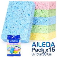 Aileda Esponja Para Cocina 6 Pzas/Pqt Esponja Multicolor (En Total 90 Unidades)
