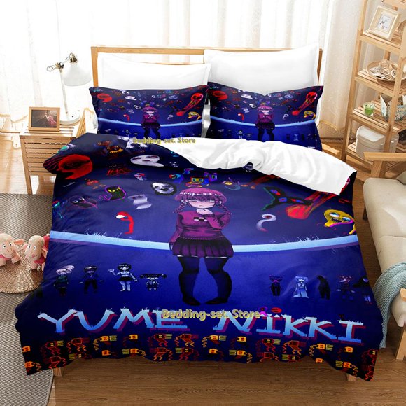 Yume Nikki Bedding Set Bed Set Adult Kid Bedroom Duvetcover SetsGirls couettes