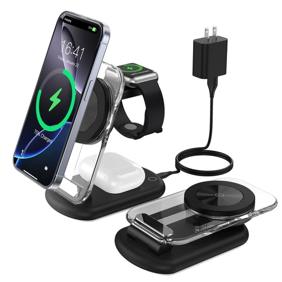 Estación de carga inalámbrica Mukiya 3 en 1 para dispositivos Apple