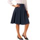 thumbnail image 4 of INSPIRE CHIC Falda Midi Acampanada Vintage de Mujer con Cintura Alta Elástica y Botones Decorativos XS Azul Oscuro, 4 of 6