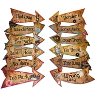 Asvp Shop - Letreros Con Forma De Flecha Estilo Vintage Para Fiesta, Alicia En El País De Las Maravillas, Paquete De 12
