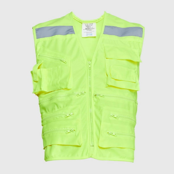 Chaleco Geologo Alta Visibilidad Multibolsillo amarillo XL