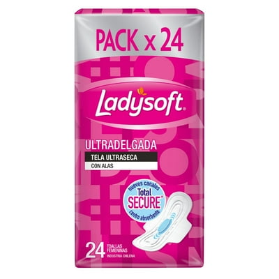 Toallas Higiénicas Malla Con Alas Ultradelgadas 24 Un Ladysoft