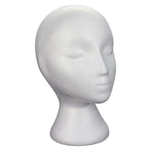 Ioensy - Cabezal De Espuma Para Peluca, Base Estable, Soporte De Peluca Blanco De 11"" Para Accesorios, Tienda De Salón