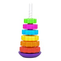 Magideal - Juguete Apilable Para Bebé, Juguetes Interesantes Con Rueda De Arcoíris, Reconocimiento De Color Para Niños Pequeños De 1 A 3 Años, Juguete Sensorial