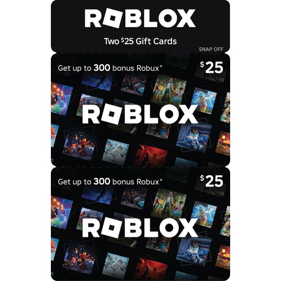 Paquete Multipack de Tarjetas de Regalo Roblox 2x$25 con Ítem Virtual