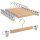 thumbnail image 1 of Perchas para pantalones y faldas Amber Home, paquete de 10 unidades, 36 cm, madera con clips, 1 of 7