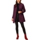 thumbnail image 2 of Abrigo de Invierno de Mujer INSPIRE CHIC de Largo Medio con Cuello Alto, Abotonado, con Bolsillos Inclinados y Forro Completo Rojo Purpúreo L, 2 of 6