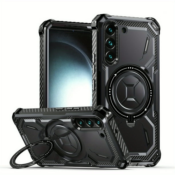For Samsung Galaxy S23 S22 S21 Ultra S23 Plus Case Metal Kickstand Magnetic Case , Heavy Duty Bumper Shockproof Phone Case