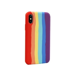 Genérico - Carcasa Silicona Para Iphone X/Xs Arcoiris Rojo