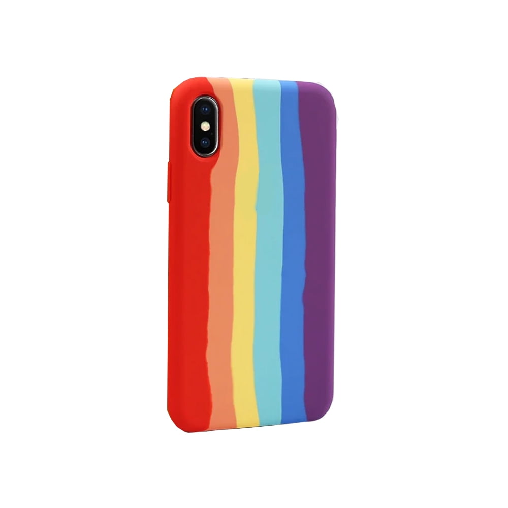 Genérico - Carcasa Silicona Para Iphone X/xs Arcoiris Rojo