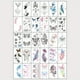 thumbnail image 1 of 30 Pcs Blue Luminous Butterfly Tattoo Stickers, Glow In The Dark Butterfly Wings Feather Flower Fake Tattoo Lasting 2-5 Days, Tattoo Stickers For Shoulder Wrist Clavicle Arm Ankle Body Small Parts, 1 of 2