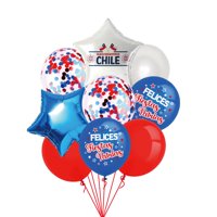Genérico - Set De Globos Metalizados Diseño Fiestas Patrias 9 Pzas