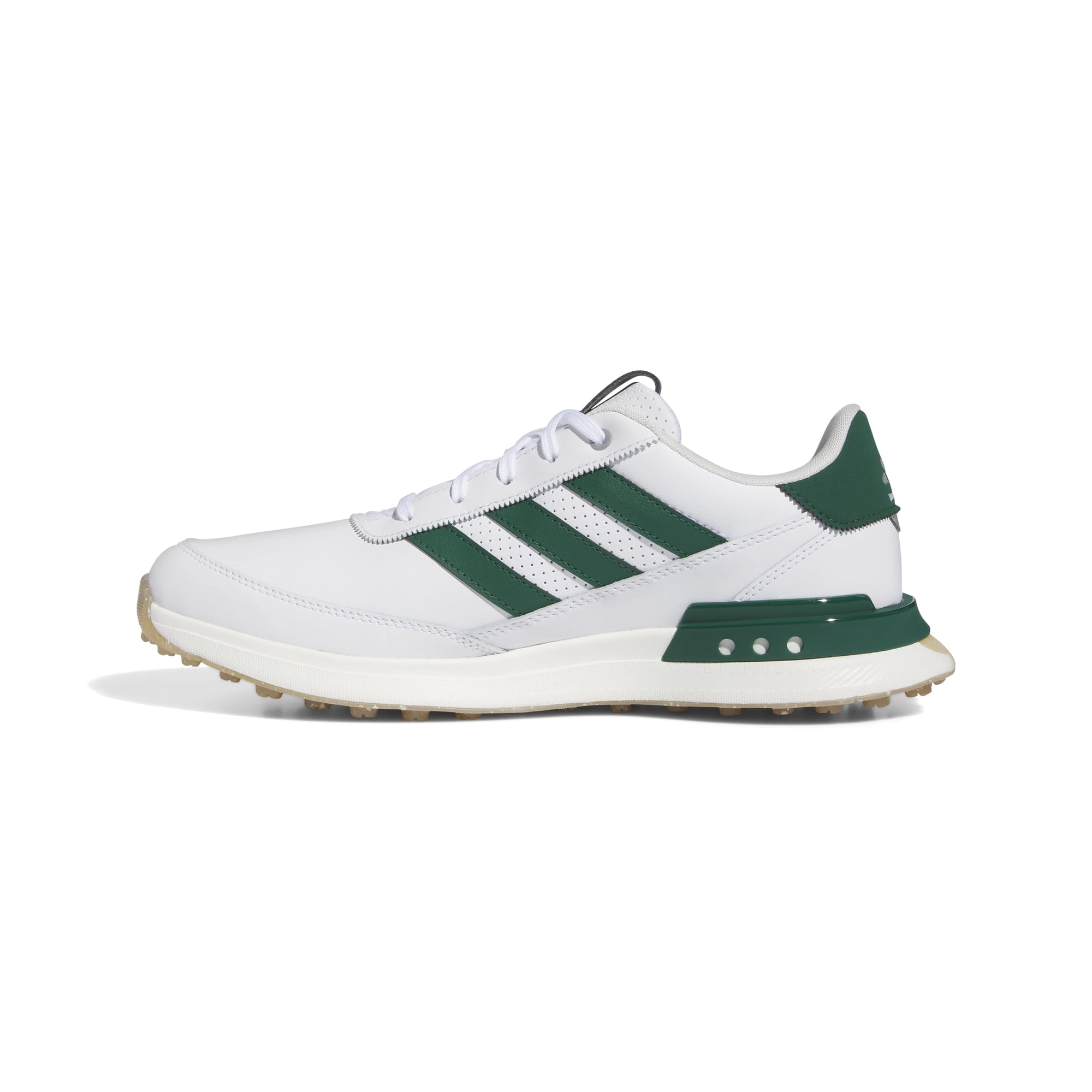Zapatos De Golf Adidas S2g De Piel Sin Púas 24 Para Hombre, Blanco/verde