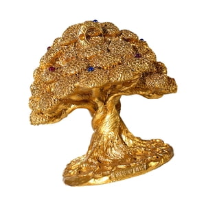 Bothyi - Estatua Decorativa Del Árbol De La Vida, Estatua Decorativa Para Gabinete, Oficina, Estante Dorado