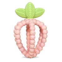 Juguete Mordedor Para Bebé Razbaby De Silicona Berrybumps Rosa