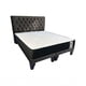 thumbnail image 1 of Cama 2 plazas con Colchon de 150cm X 190cm tapizada en Lino Gris Oscuro, 1 of 5