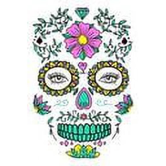 Tatoo - Catrina - Fluorecente - Flor