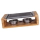 thumbnail image 1 of Parrilla de roca Wswqop para bistec con soporte de madera, 1 of 5
